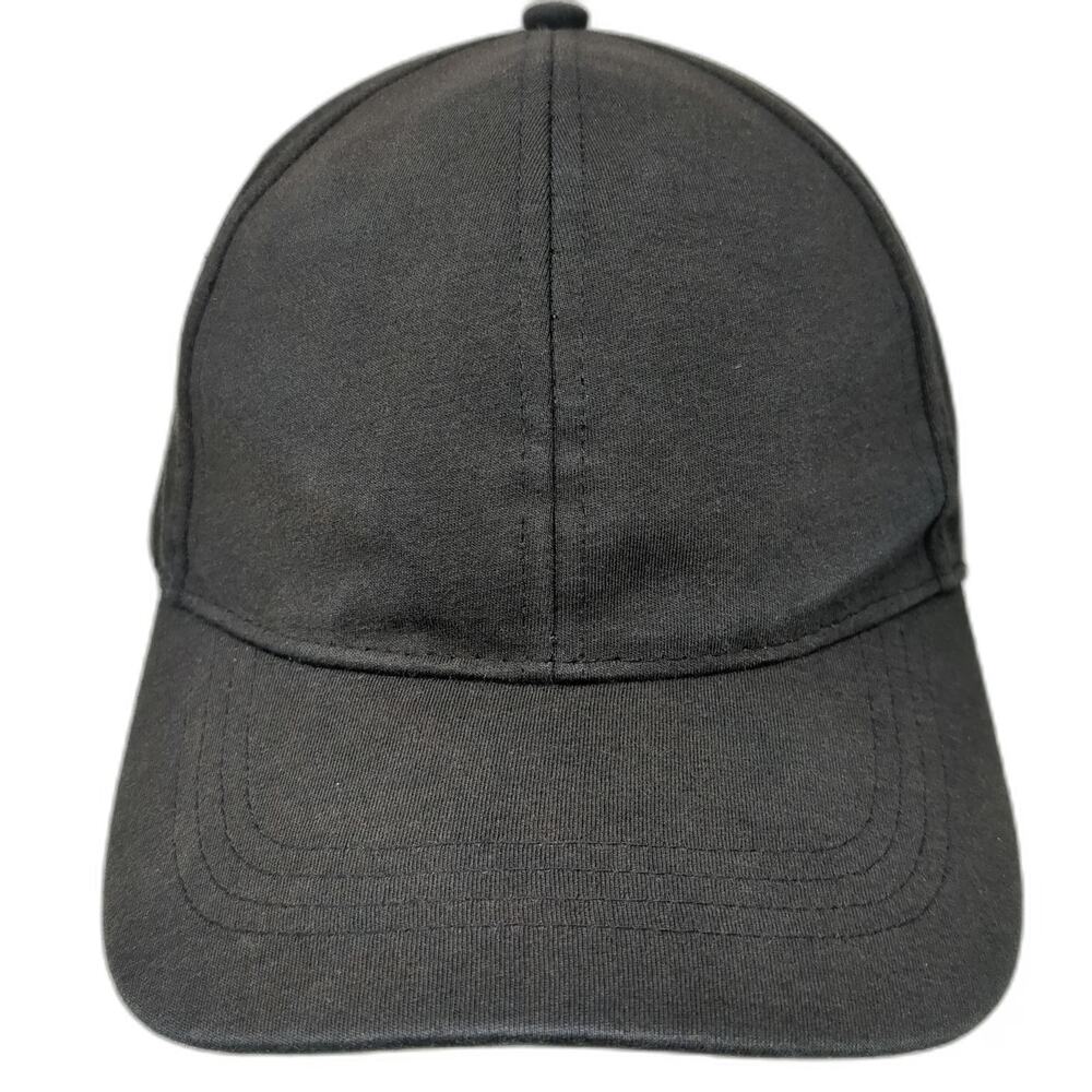 free press Baseball Cap Black One Size Strapback Solid Blank Hat Curved Brim